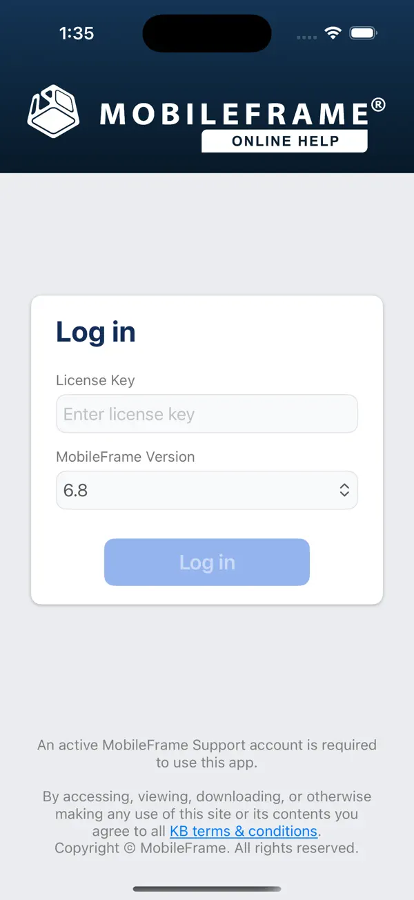 #1. MobileFrame Online Help (iOS) Podle: MobileFrame LLC