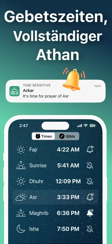 Azkar : Gebetszeiten & Athan screenshot 3 of 10