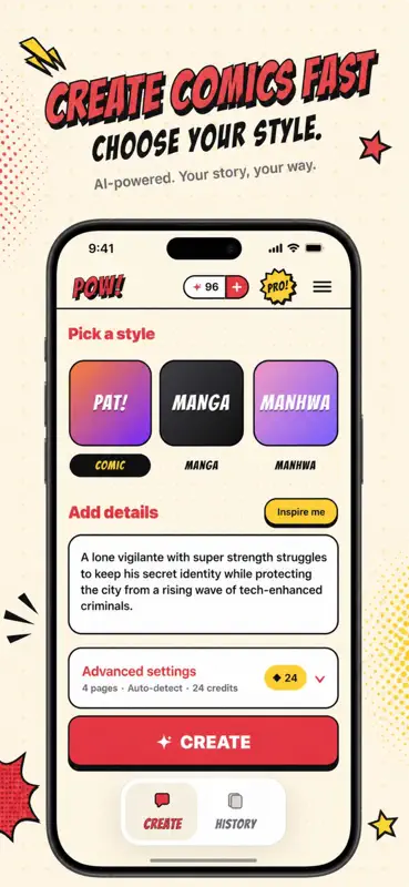 POW! Criador de Mangá e HQ screenshot 2 of 4