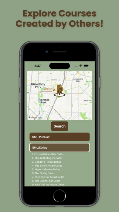 PubGolf App Screenshot