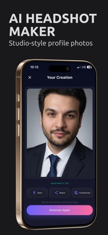 Avatarly: AI Headshot iPhone screenshot
