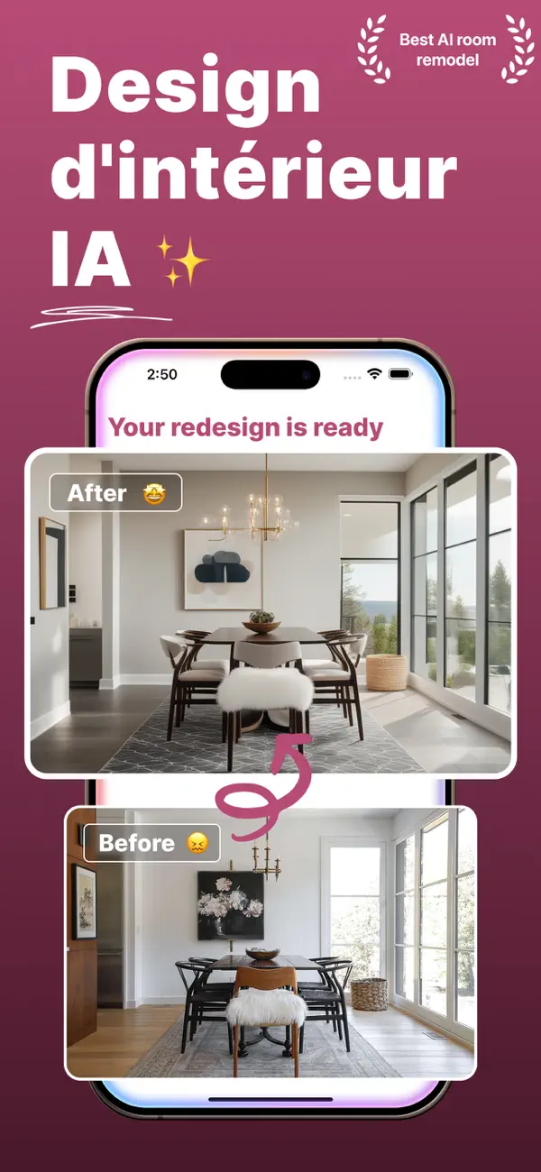 Screenshot #1 pour Designly : IA Intérieur