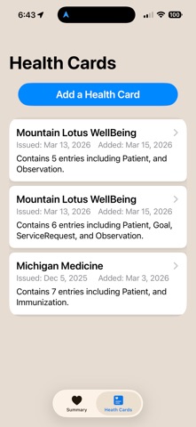 Whole Health Cards screenshot