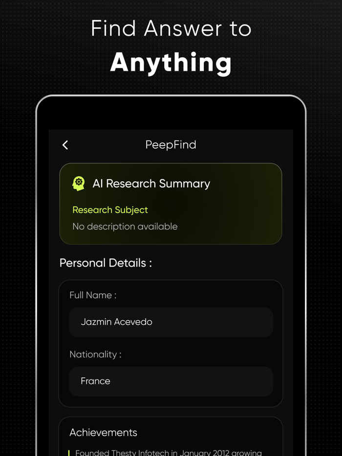 PeerSearch AI Search Assistant