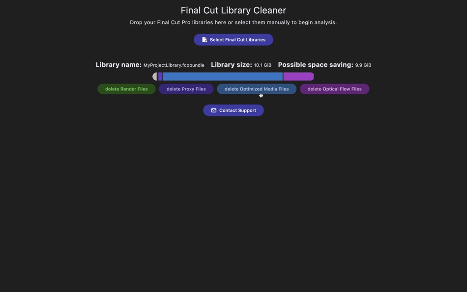 #3. FCP Library Cleaner (macOS) بواسطة: EditingTools.io