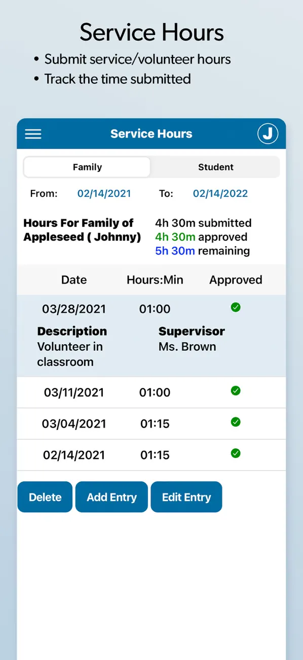 Screenshot #1 pour Gradelink Student/Parent App