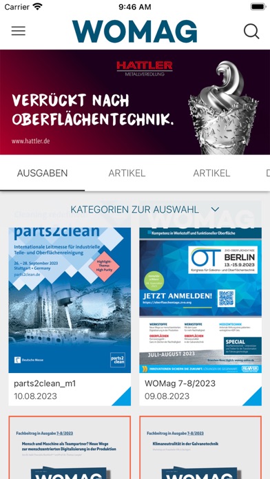 Screenshot #1 pour WOMag-App