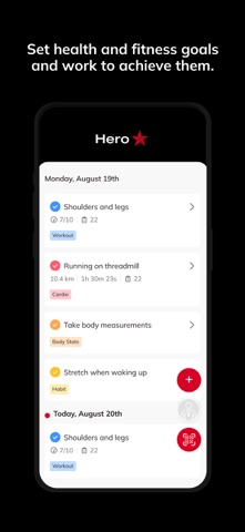 Hero Fitness App screenshot