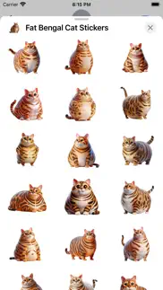 fat bengal cat stickers iphone screenshot 2