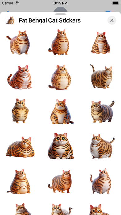 Screenshot #2 pour Fat Bengal Cat Stickers