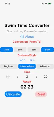 Swim Time Conversion screenshot 4