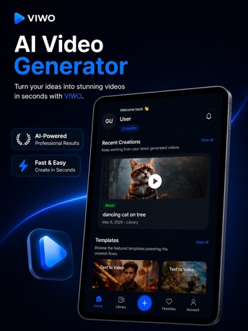 VIWO: Pose Ai Video Generator iPad screenshot