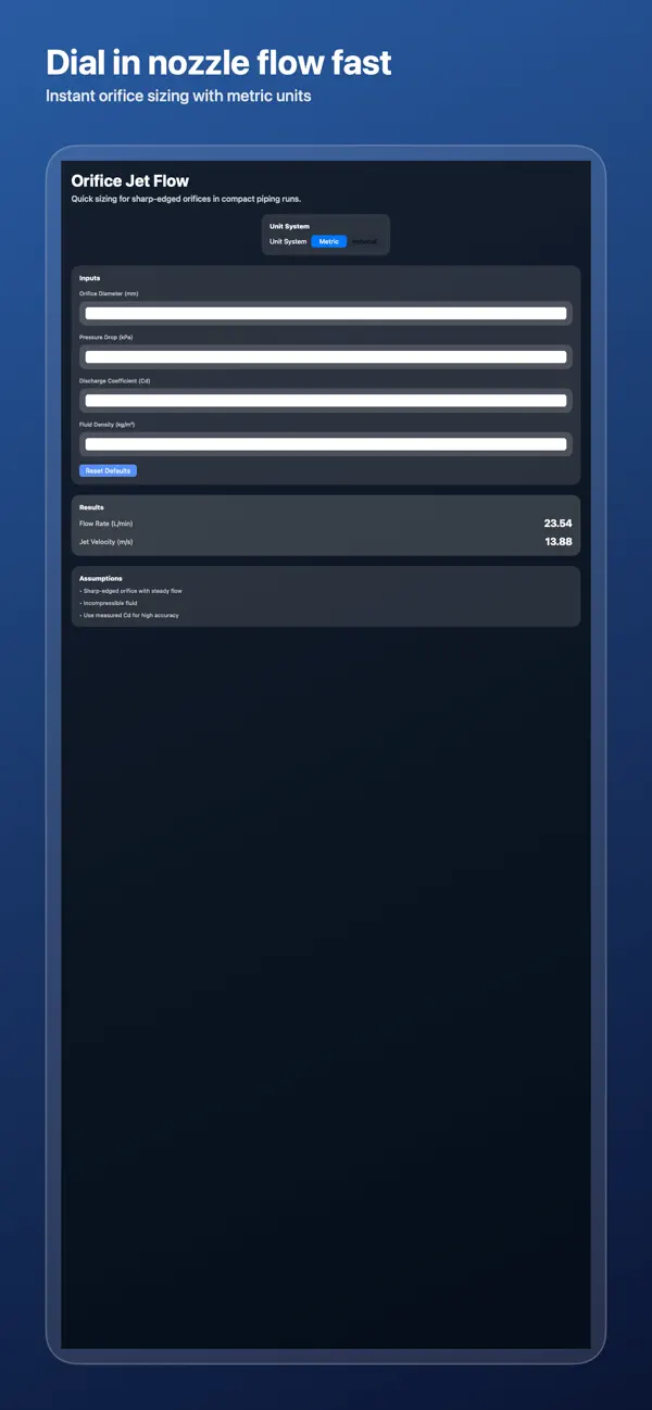 Screenshot #3 pour Orifice Jet Flow