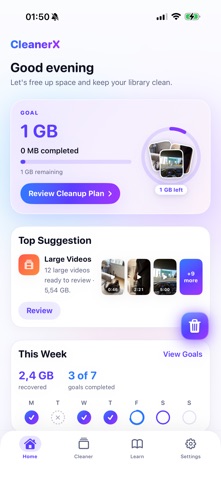 CleanerX - Quick Photo Cleaner iPhone screenshot