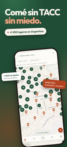 CeliMap - Mapa sin gluten iPhone screenshot 1