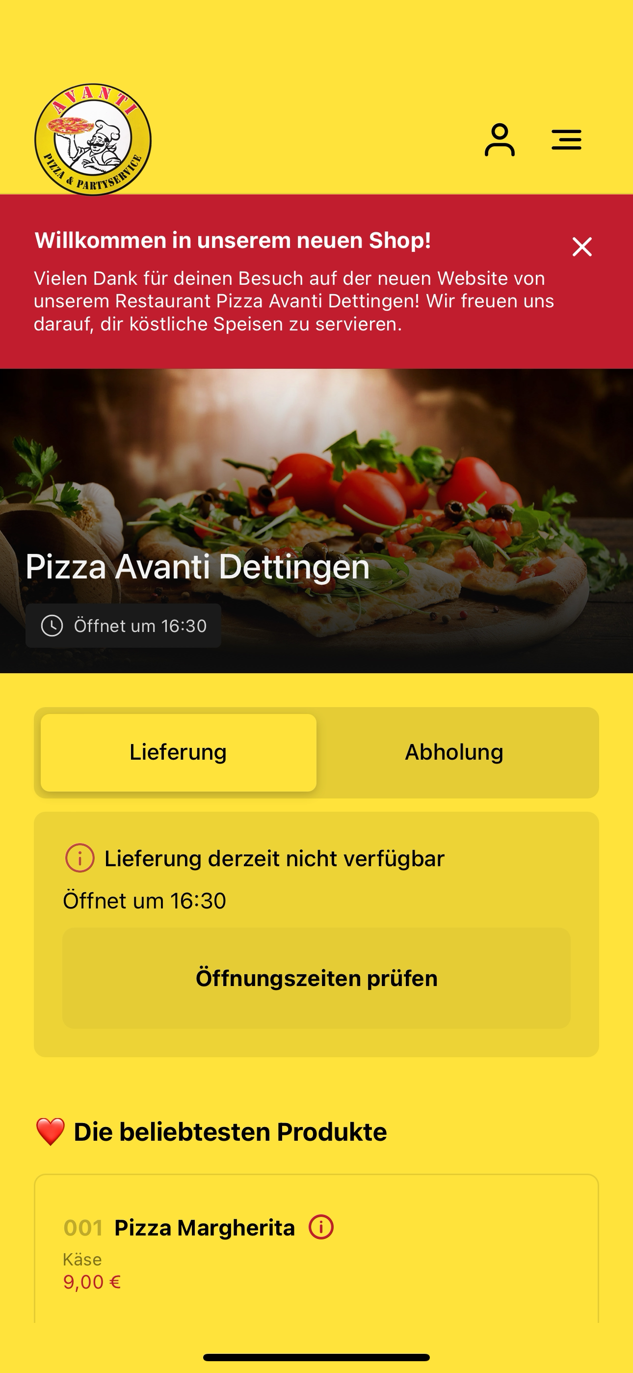 Pizza Avanti Dettingen