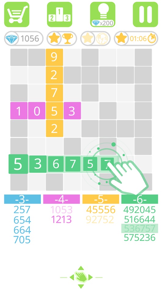 #5. Numbers crossed (iOS) Podle: PLAYTOUCH