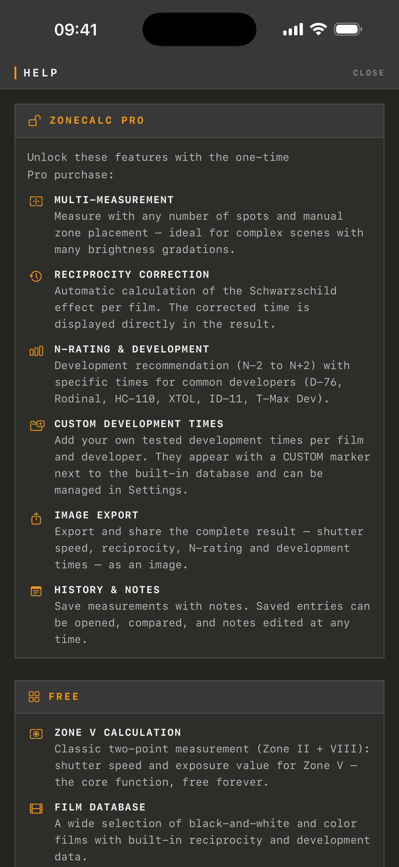 ZoneCalc – Zone System Meter screenshot 7