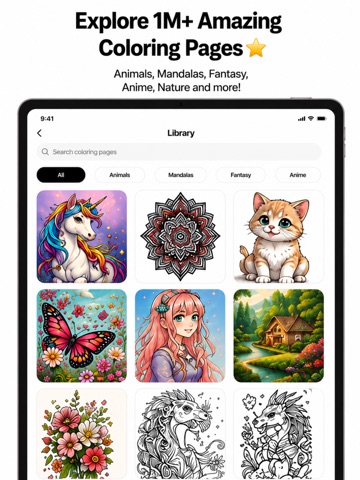 Color Pop: AI Colouring Book iPad screenshot