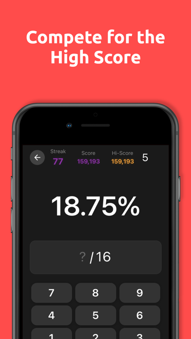 Decimal to Fraction Math Facts Screenshot
