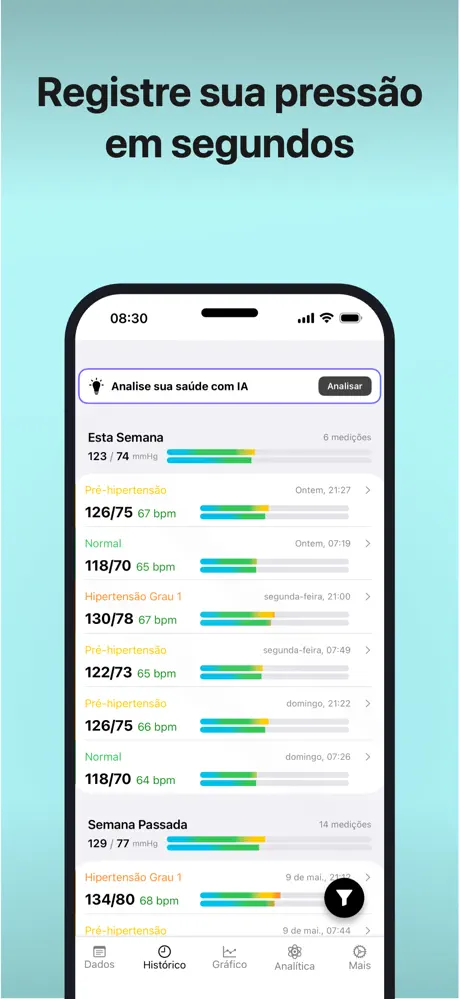 Pressão Arterial Diário H+ screenshot 2