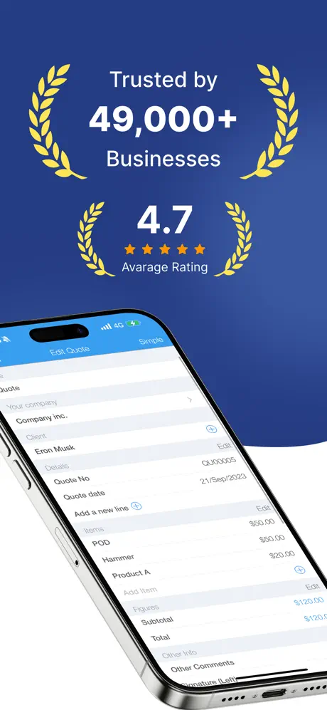 Job Quote Maker - Invoice app screenshot 5