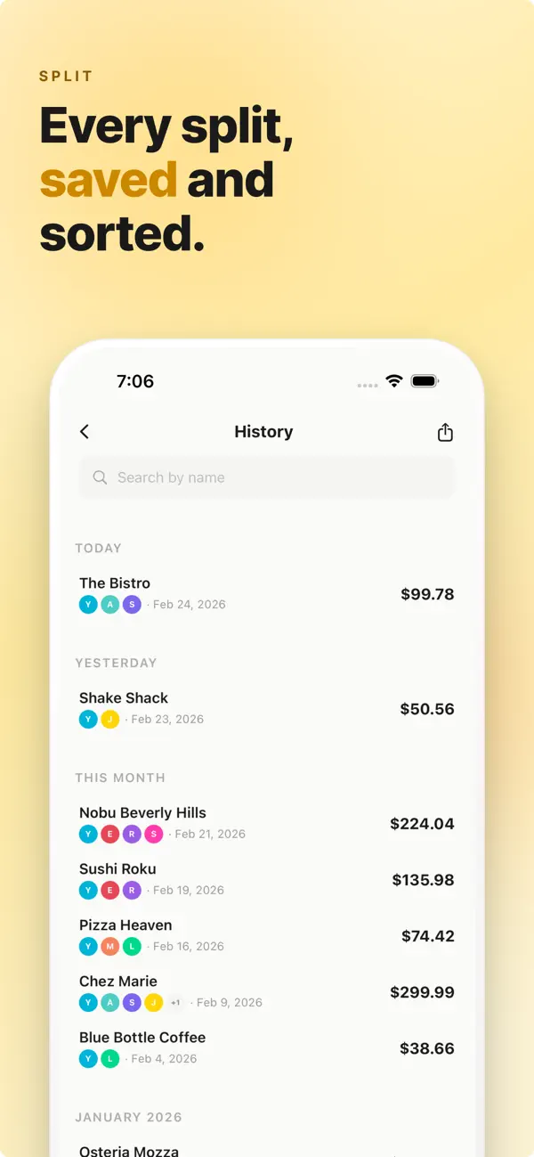 #5. Split - Receipt Splitter (iOS) Ved: Hussein Abdallah