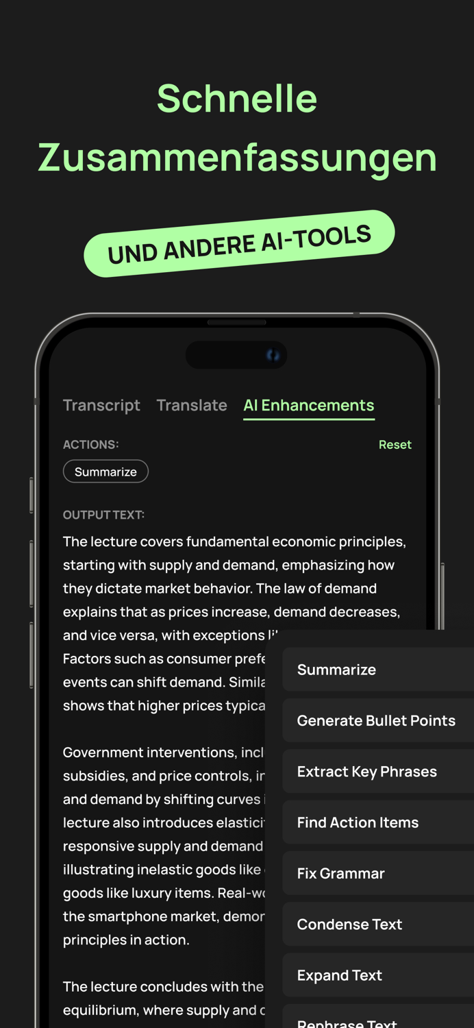 Sprache zu text • Note Taker