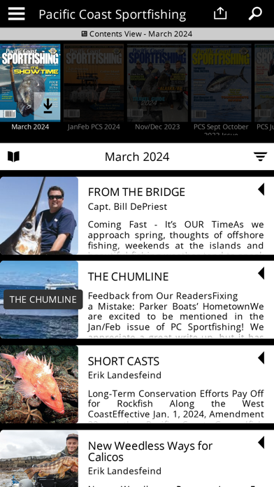Pacific Coast Sportfishing Mag iPhone screenshot 5 - Sports app