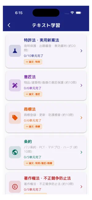 弁理士コンプリートマスター screenshot 1