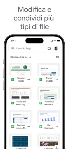 Fogli Google App Store preview screenshot 3