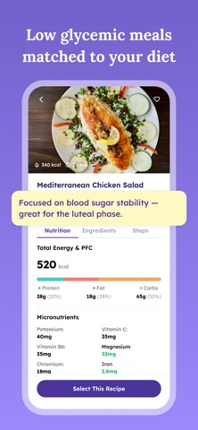 LYNA: Period Nutrition Tracker screenshot