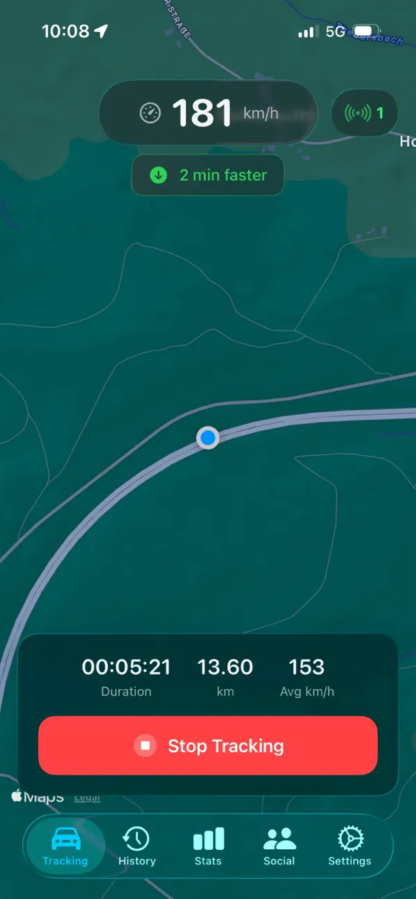 Screenshot #1 pour Speed-Tracker