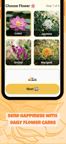 Hello Monday: Thai Flower Card iPhone screenshot