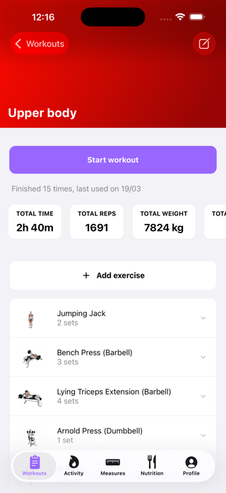 Switup - Workout & Gym Logger Screenshot 2 of 8