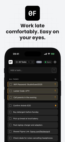 Zero-Friction Task Manager screenshot
