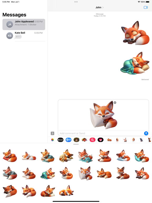 Screenshot #6 pour Sleeping Fox Stickers