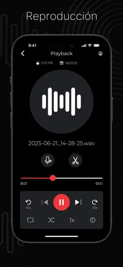 Captura de pantalla de Grabador De Audio Y Editor en iPhone 4