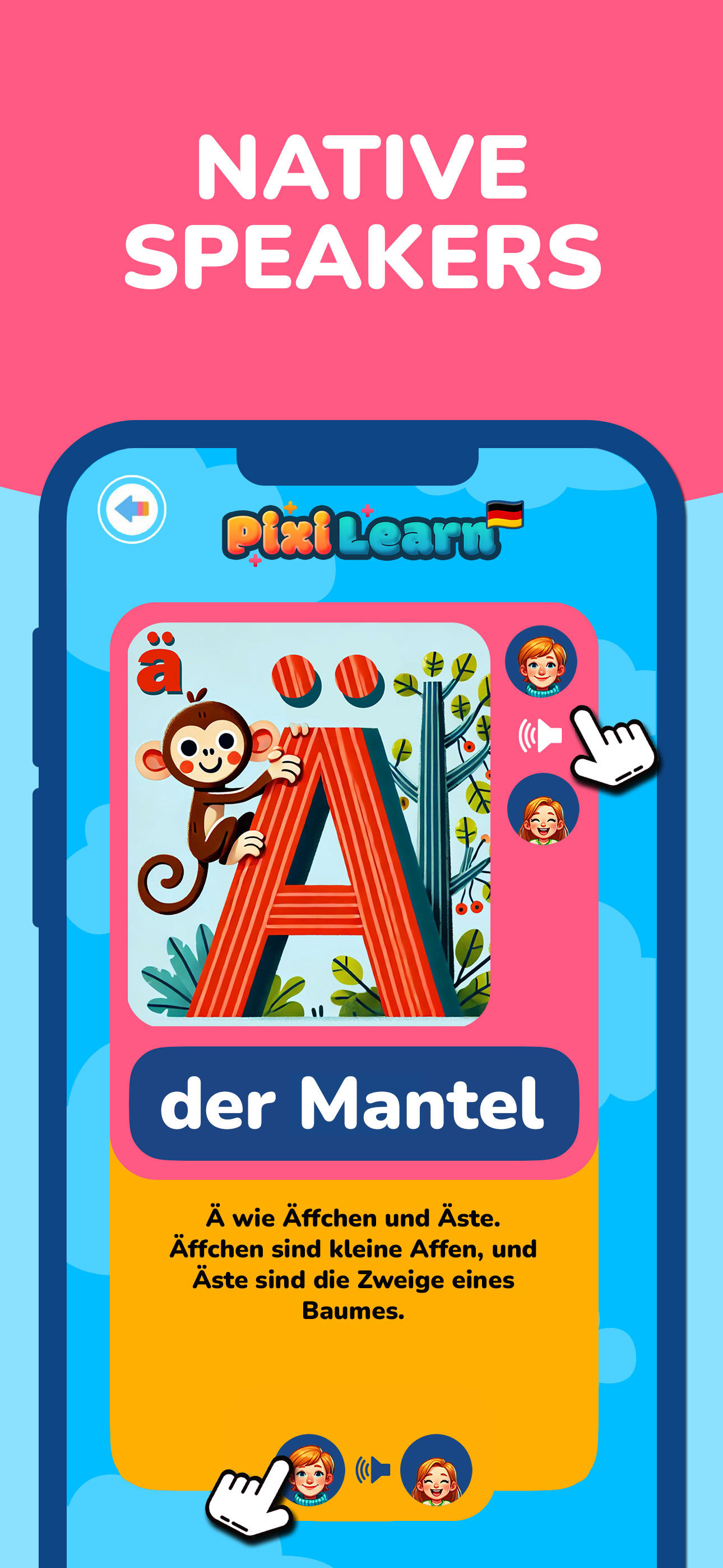 PixiLearn: Fun German Learning