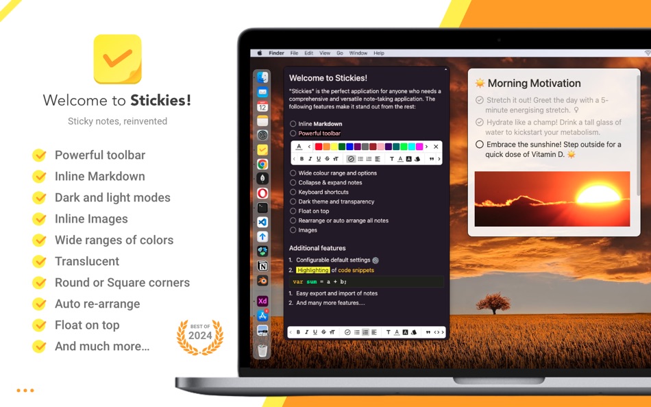 #1. Stickies - Sticky notes app (macOS) 由: ASHVIN SUTHAR