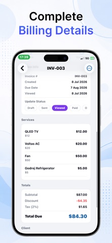 Invoice Maker Gig & Freelance Screenshot 6 of 9