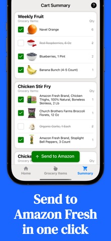 Grocery Lists for Amazon Fresh iPhone screenshot
