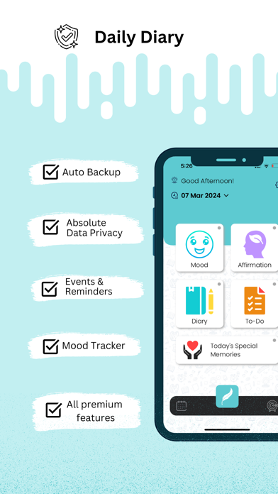 Daily Diary: Friend For Life iPhone screenshot 1 - Lifestyle app
