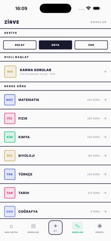 Zirve YKS: TYT AYT Soru screenshot