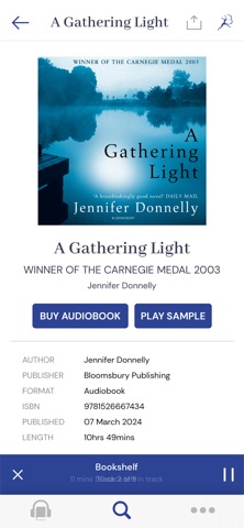 Bloomsbury Audiobooks iPhone screenshot