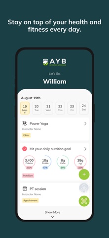 AYB Nutrition and Training Screenshot 2 of 6