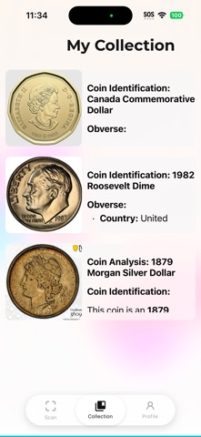 Coin Identifier ° CoinIQ iPhone screenshot