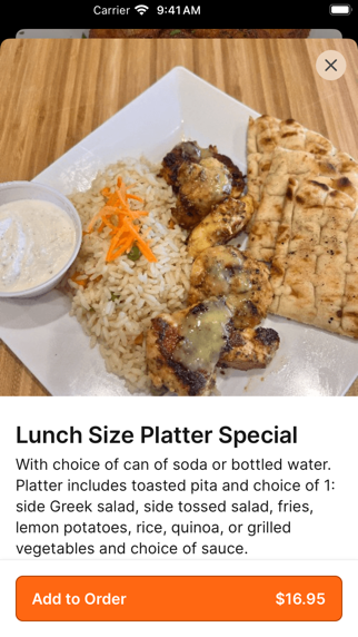 Kalamaki To Go iPhone screenshot 4 - Food & Drink app