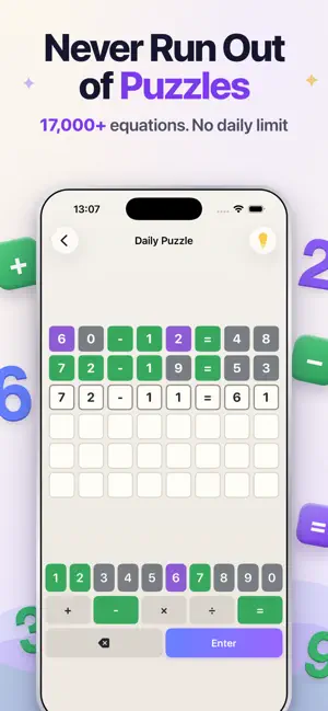 Nerdle: Daily Mathler Puzzle screenshot 1