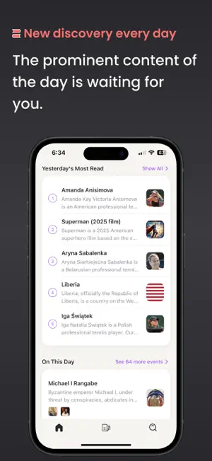 WikiUp: Explore, Swipe, Learn screenshot 2